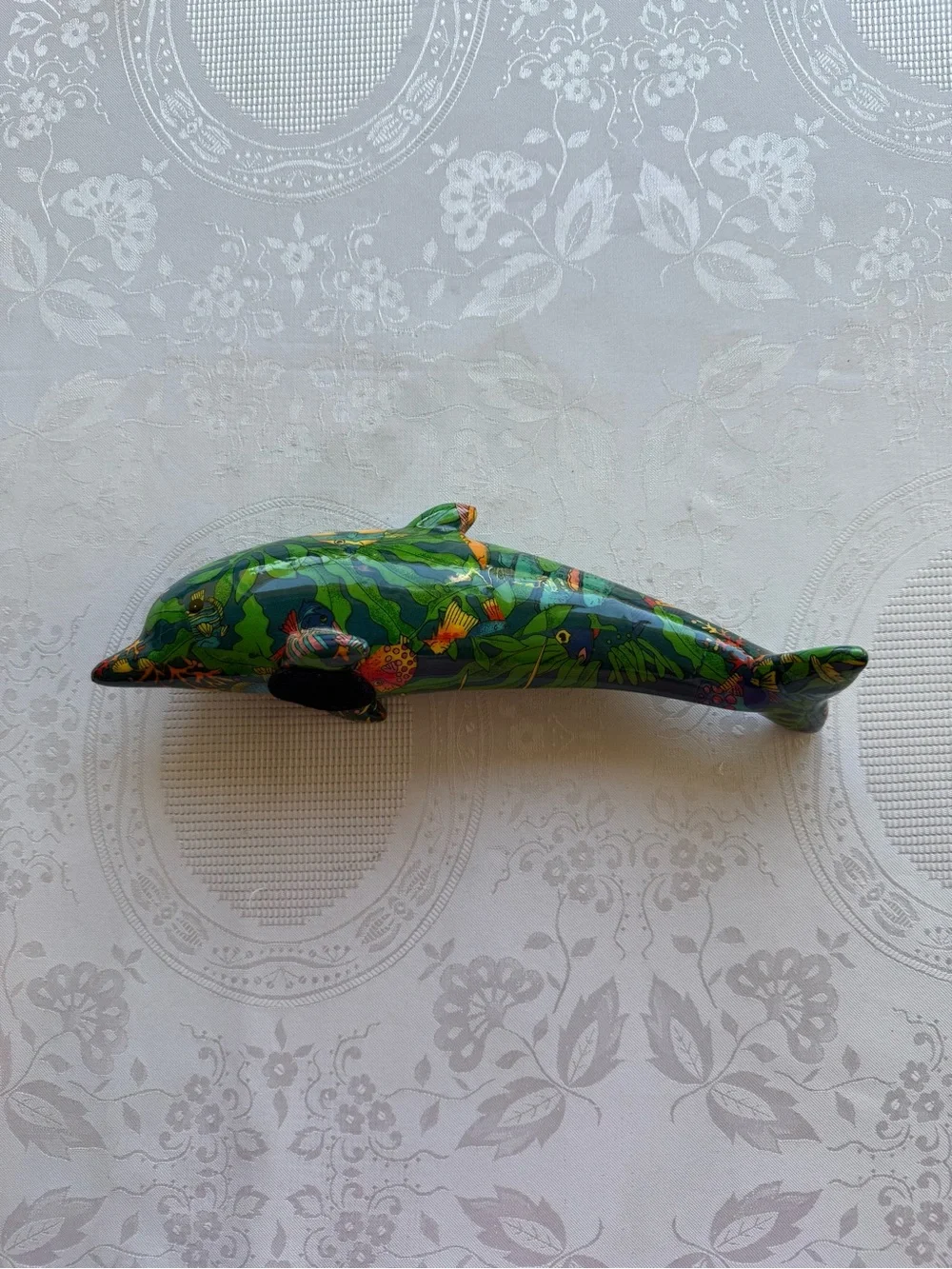 Sea/Marine Life Dolphin Ceramic Home Decor Art Design Piece Multicolored Graphic